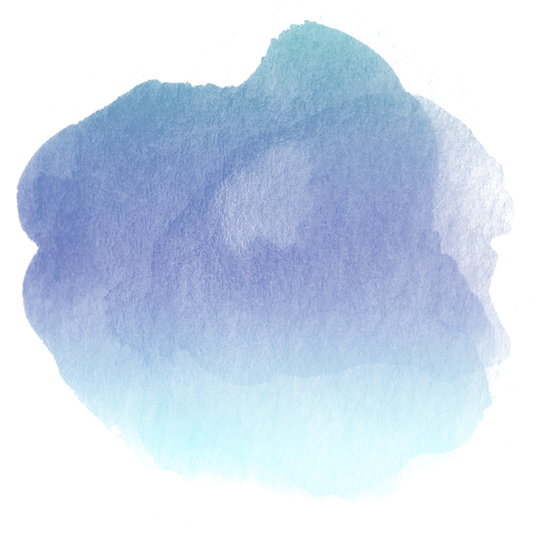 Blue Gradient Watercolour Splotch Shape