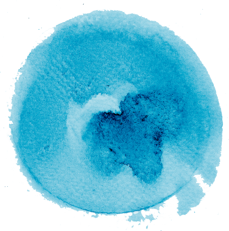 Blue Watercolor Blot